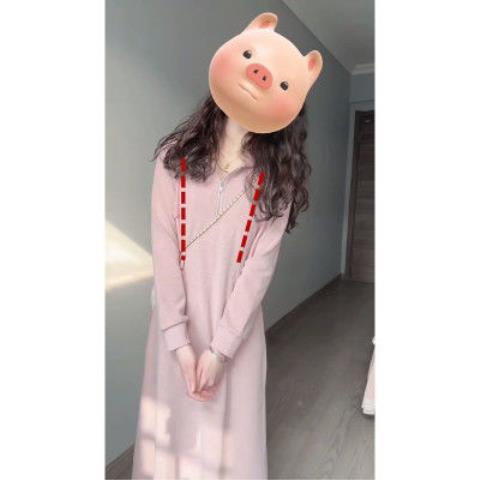 抽绳连帽裙秋冬款法式潮妈哺乳卫衣裙新款气质显瘦孕妇产后哺乳裙