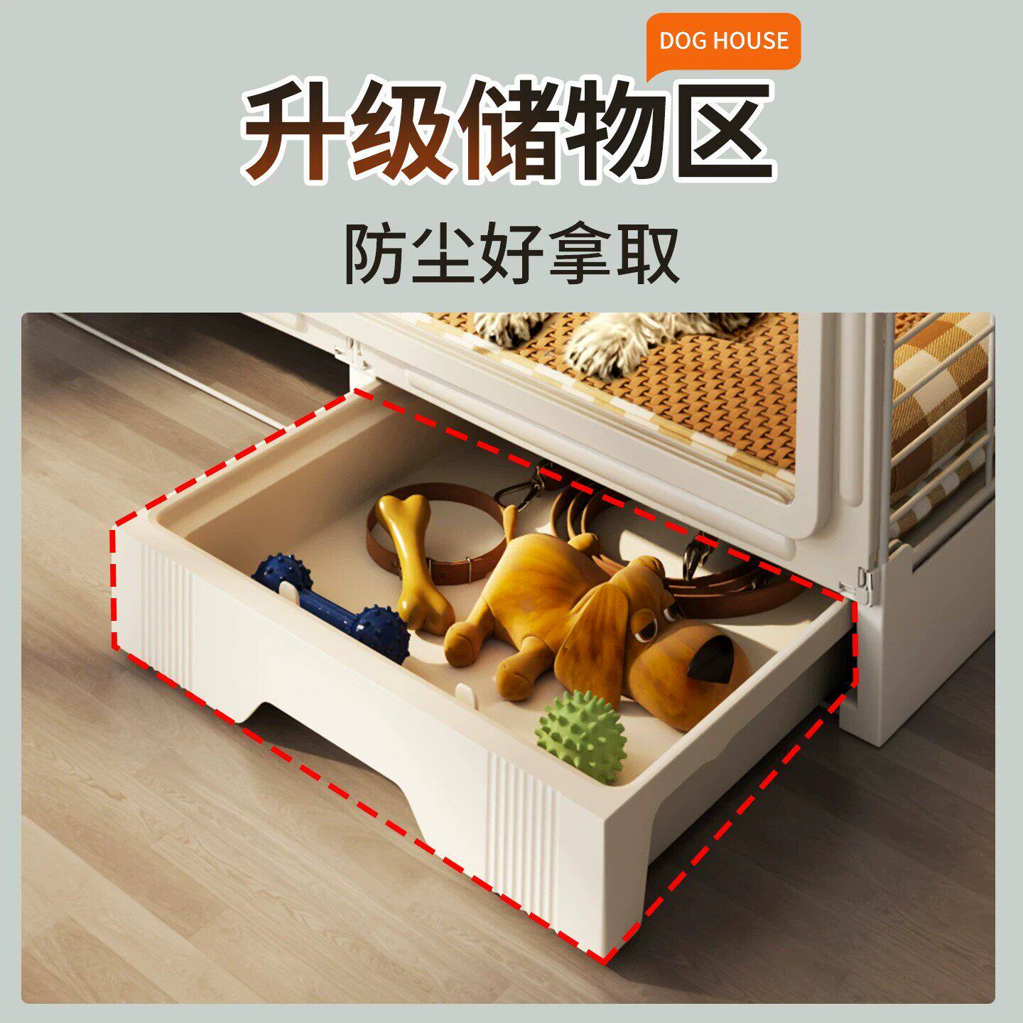 狗笼小型犬新窝带厕所分