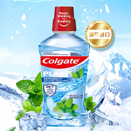 高露洁酷爽薄荷漱口水 500ml*1瓶 减少口腔细菌清新口气-H