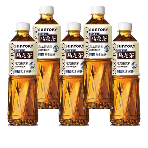 三得利乌龙茶500ml*5瓶 0脂肪特级茶叶无糖饮料新老包装随机发shm
