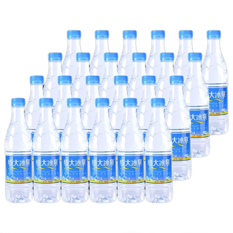 恒大冰泉深矿泉水塑膜装500ml*24瓶家庭车载会议便携分享装图片