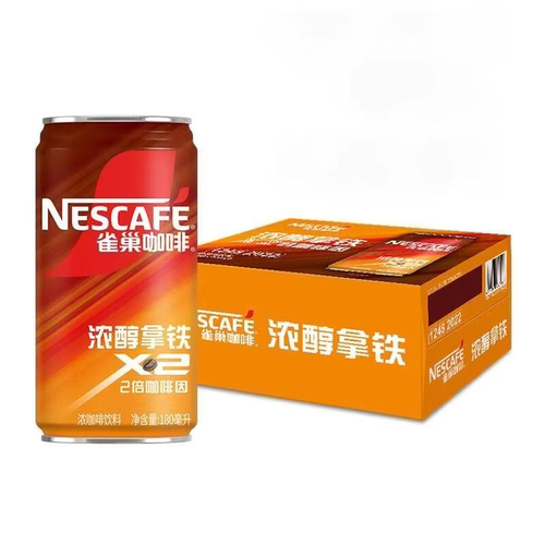 雀巢咖啡180ml*6浓醇拿铁办公室提神醒脑熬夜咖啡拿铁香浓-CL