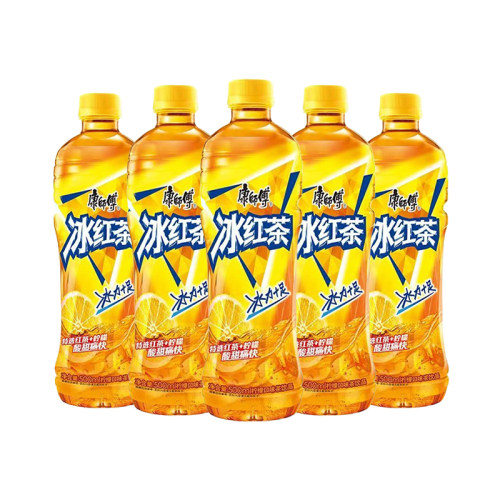 康师傅冰红茶康师傅500ml*5瓶柠檬味茶饮料冰红茶多口味饮料-CL