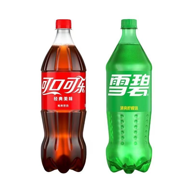 可口可乐雪碧碳酸饮料1.25L*2瓶可乐雪碧果粒橙饮品旅行超值shm