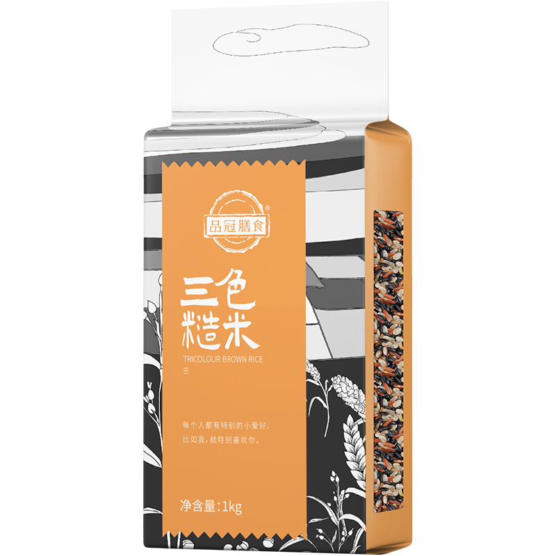品冠膳食三色糙米2斤杂粮饭黑米红米胚芽粗粮饭鲜稻研磨[ALYP]使用感如何?