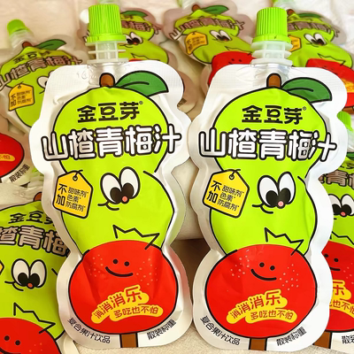 金豆芽山楂青梅汁散装称重 约80g*6袋清爽解腻饮品分享便携shm