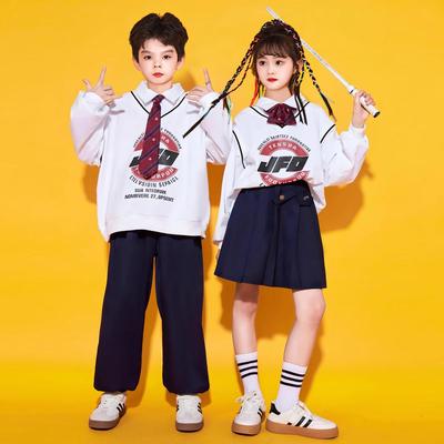儿童啦啦队演出服小学生运动会服装幼儿园元旦团体班服套装学院风