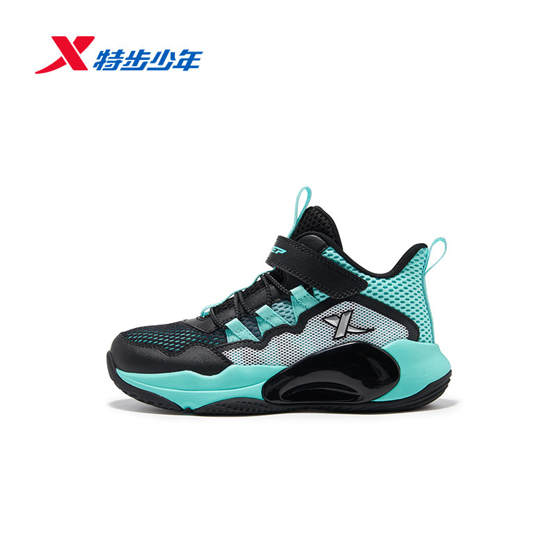 特步童鞋秋冬季男童小童新款休闲儿童防滑耐磨网面运动透气篮球鞋