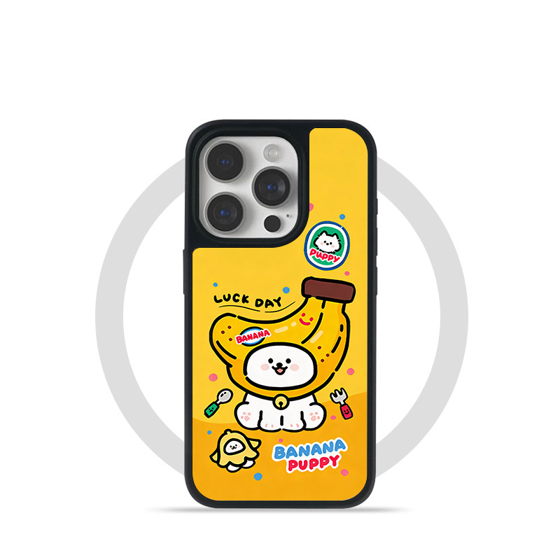 适用于苹果18promax手机壳磁吸iPhone17高级感16小众创意15华为mate60小米17全包个性磨砂香蕉小狗手机壳