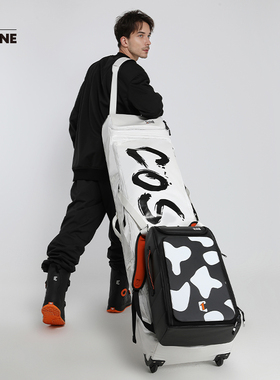 COSONE滑雪板包带轮单板包提拉干湿分离多功能防水双板单板托运包