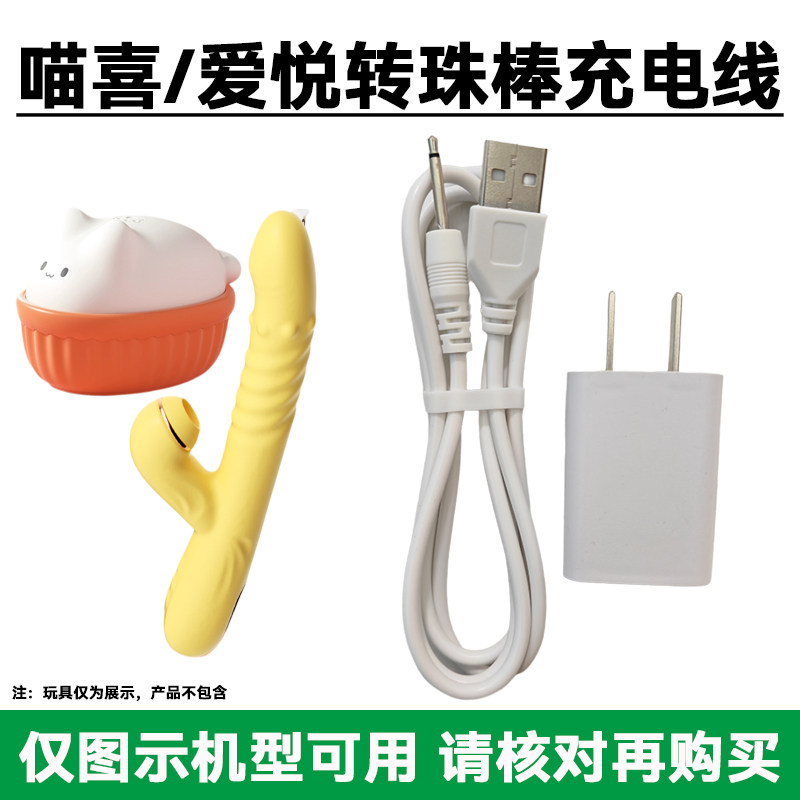 适用MizzZee/谜姬跳喵喜蛋震爱悦转珠棒DC圆孔动棒针式充电器源线
