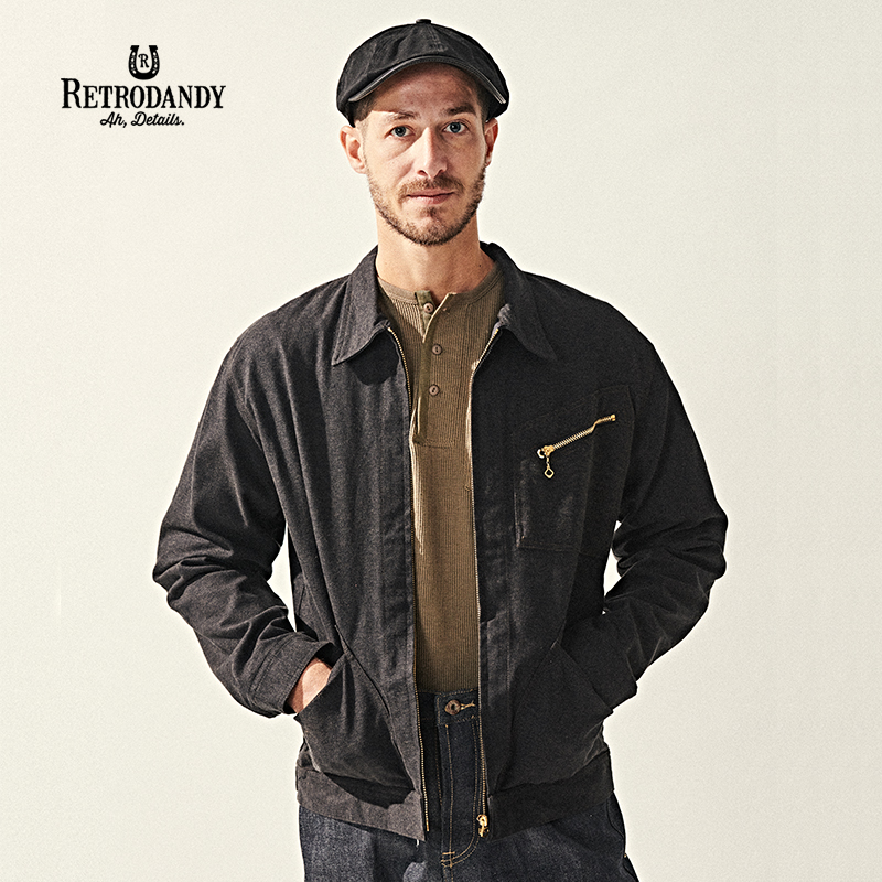 RETRODANDY阿美咔叽美式复古潮牌秋冬新款夹克外套男棉夹克
