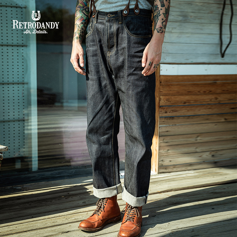 retrodandy阿美咔叽养窄幅长裤