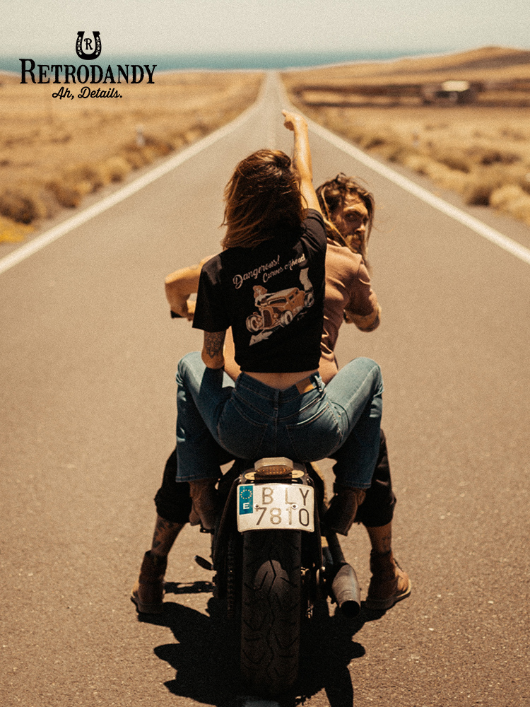 式复古重磅纯棉男女短袖t