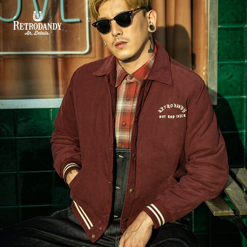 retrodandy阿美咔叽机车服外套