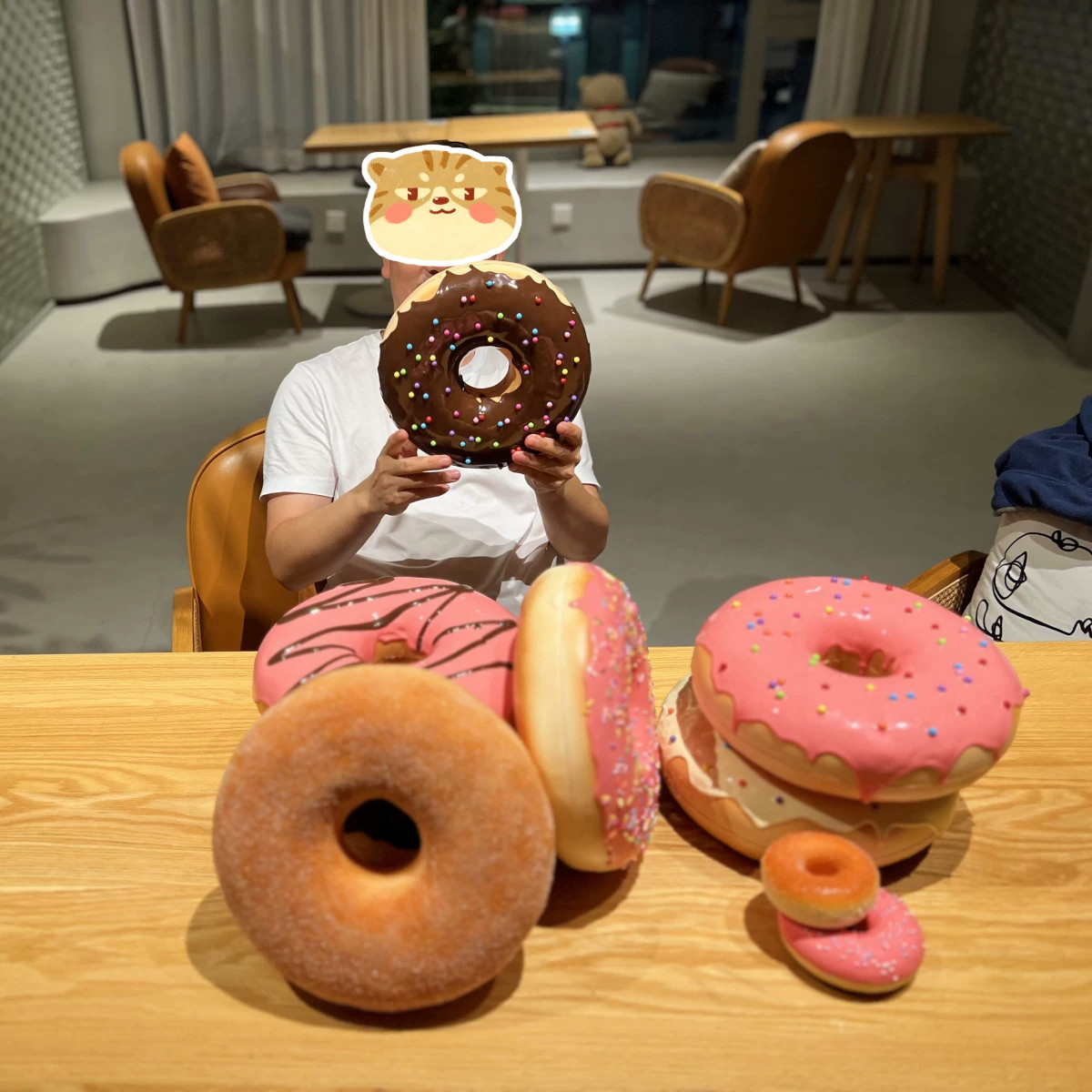 仿真超大甜甜圈25cm摆件摄影摆件道具模型食物面包展示厨房烘培店