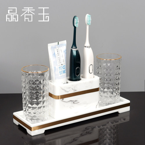 欧式高档轻奢卫生间洗手台托盘