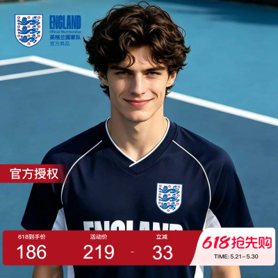英格兰国家队深色运动休闲T恤
