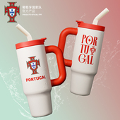 C罗限定大容量吸管杯队徽款 葡萄牙国家队 官方正版