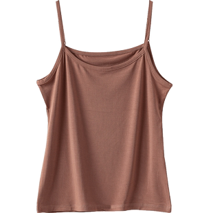 小吊带背心打底衫内搭女夏季莫代尔加大码宽松外穿短款白色打底衫