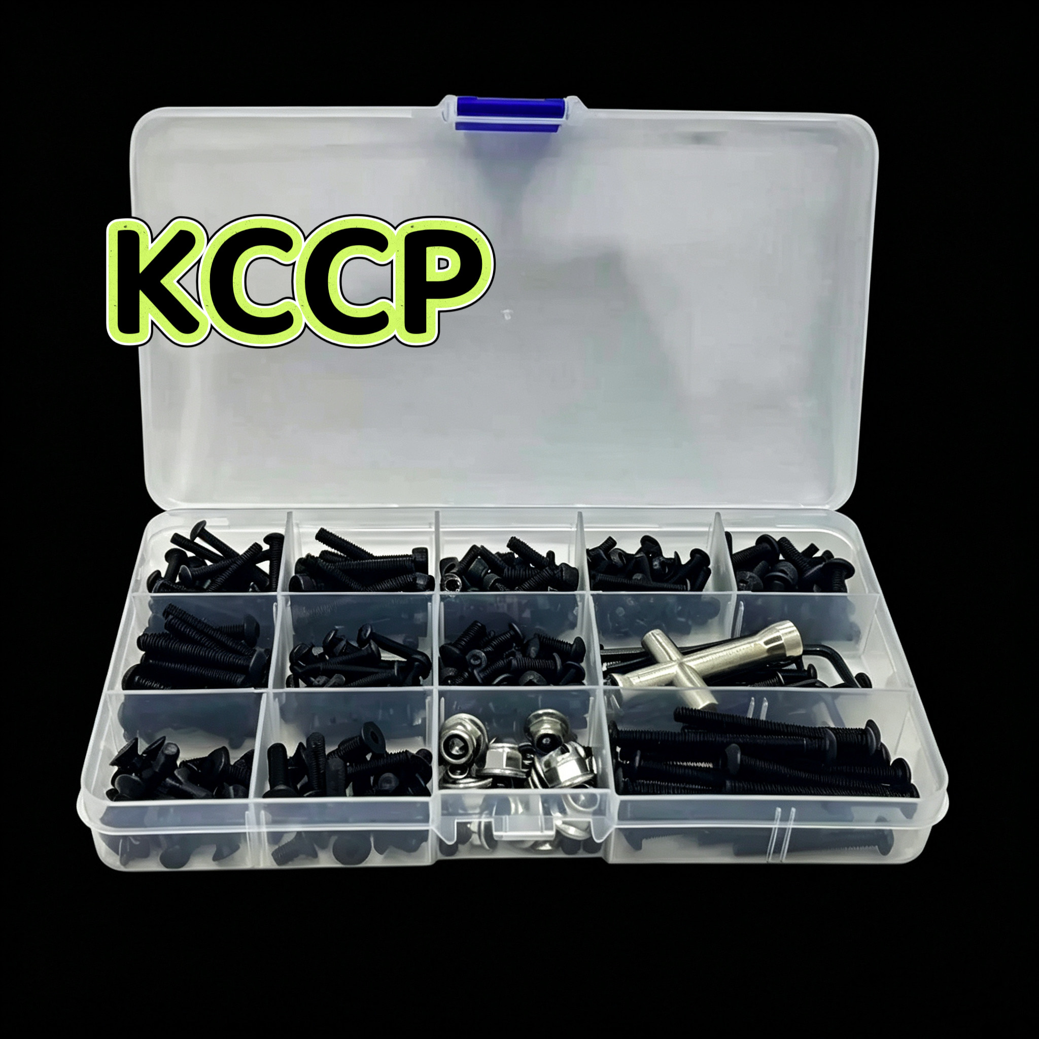 RC模型配件 FMS 1/7福特烈马 易控YK4074螺丝盒 修车易损件工具盒