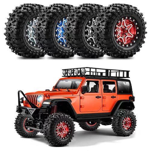 1/12RC攀爬车1.9寸金属轮毂90*38mm轮胎MJX H12P H12Y SCX10-W381