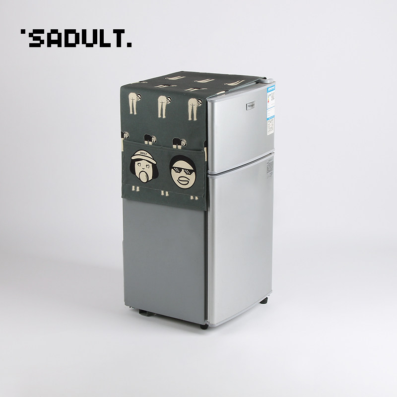 SADULT 귀여운 엉덩이 전자 레인지 단일 및 이중 도어 냉장고 세탁기 커버 범용 먼지 커버
