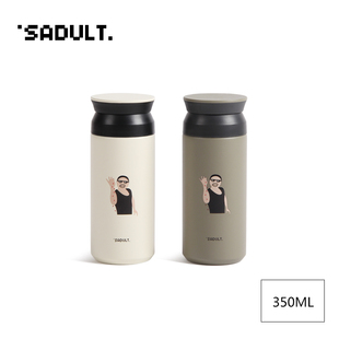 SADULT恶搞小人情侣日系不锈钢保温杯便携水杯茶隔茶杯随身咖啡杯