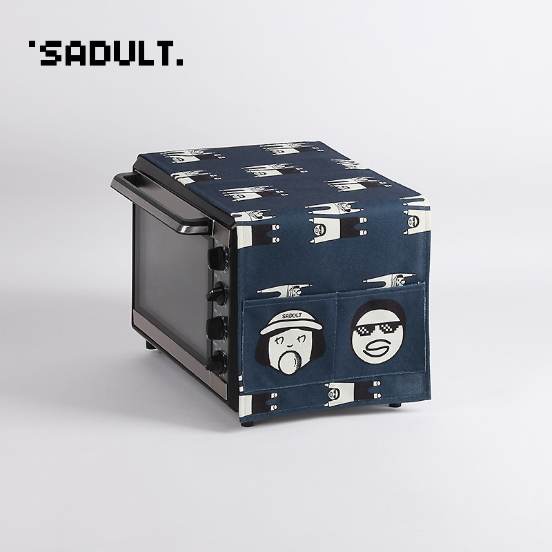 SADULT 귀여운 전자 레인지 단일 및 이중 도어 냉장고 드럼 세탁기 커버 천 먼지 커버면 및 린넨 유니버설