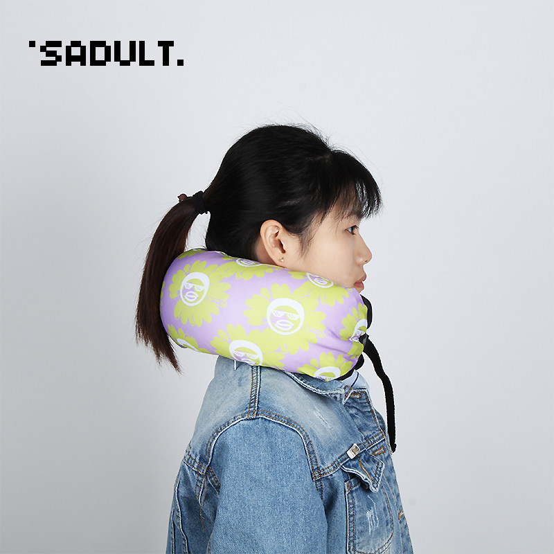 스푸핑 작은 데이지 사무실 U 자형 낮잠 베개 비행기 여행 휴대용 U 자형 베개 자동차 목 베개 자궁 경부 베개