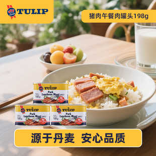 减盐 原味 Tulip郁金香丹麦进口猪肉午餐肉罐头组合198g