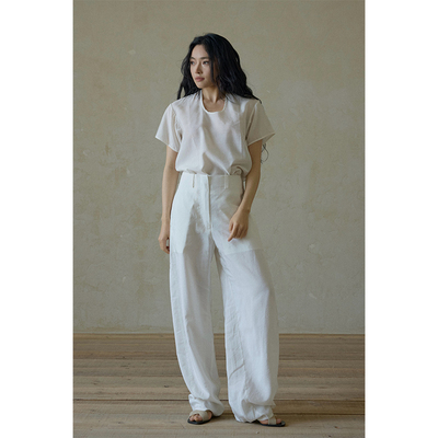 Oase张点 定织干丝光泽感dry silk拉腿裤