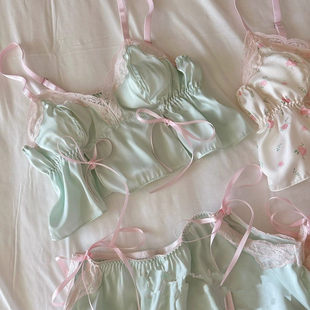 家居服套装 带胸垫性感睡衣女款 冰丝绸吊带短裤 2025新款 纯欲风 夏季