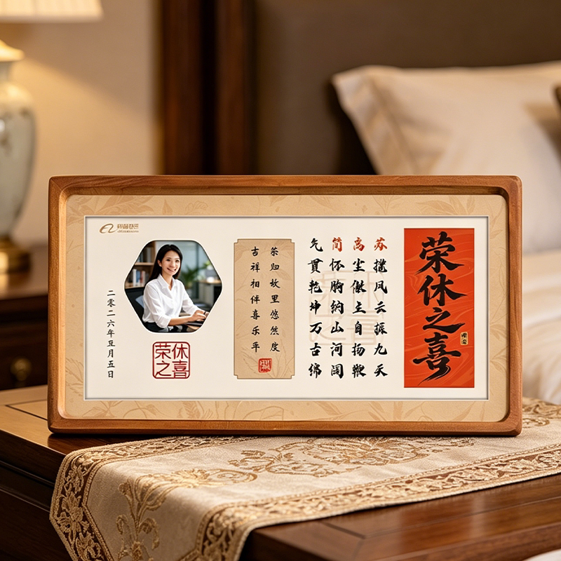 光荣退休照片相框定制