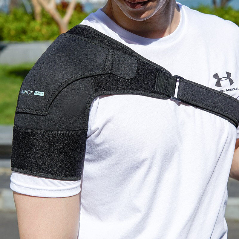 airpop护肩膀胳膊套男运动夏季羽毛球健身训练坎肩女护肩带加压