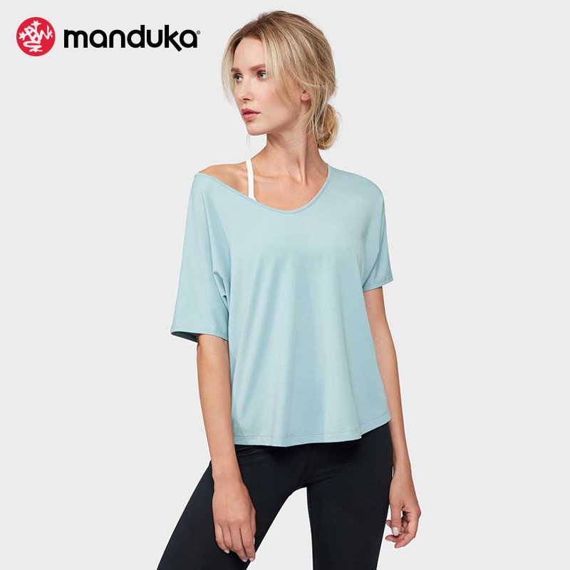 女士弹力宽松瑜伽服休闲短袖