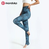 Manduka 女打底弹力紧身高腰提臀健身运动 Dye瑜伽裤 Essence Tie