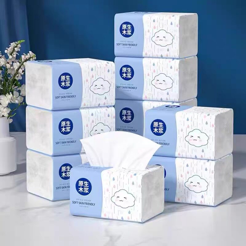 加大加厚原生木浆4层抽纸无香