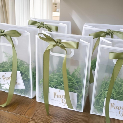 高级感透明礼品袋创意礼物伴手礼手提袋零食糖果包装盒塑料空袋子