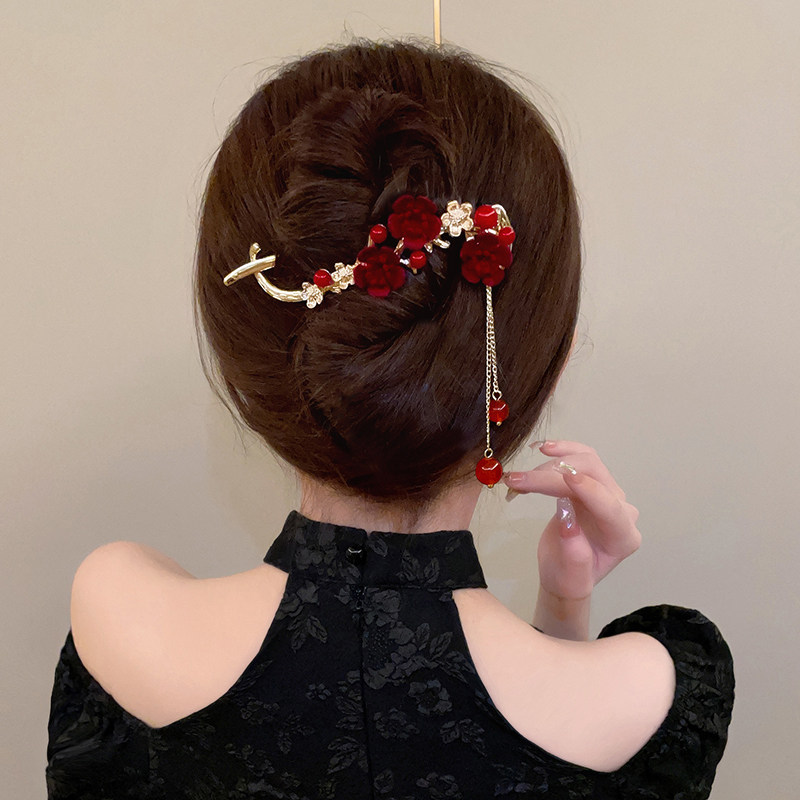 抓夹合金日韩精致梅花扭扭夹