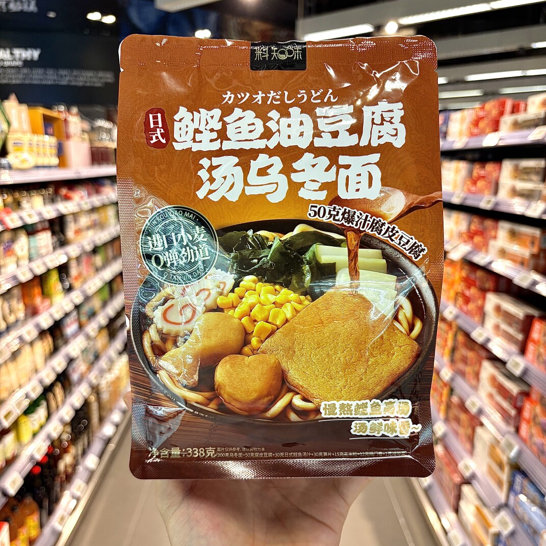 ole精品超市代购料知味日式鲣鱼油豆腐汤乌冬面338g