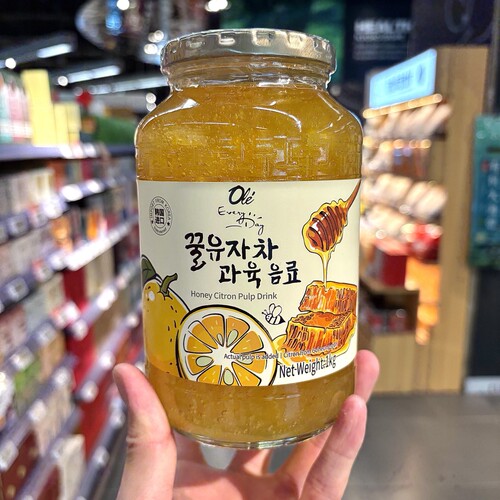 ole超市精品蜂蜜柚子果肉饮料1kg