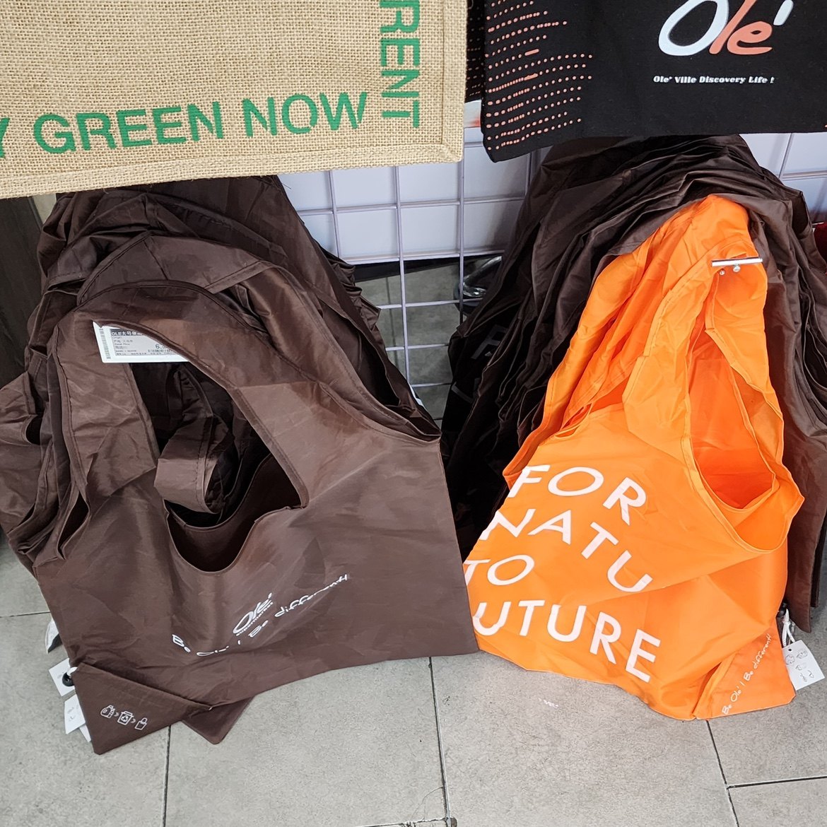 ole精品超市代购大号便携式尼龙购物袋 环保袋