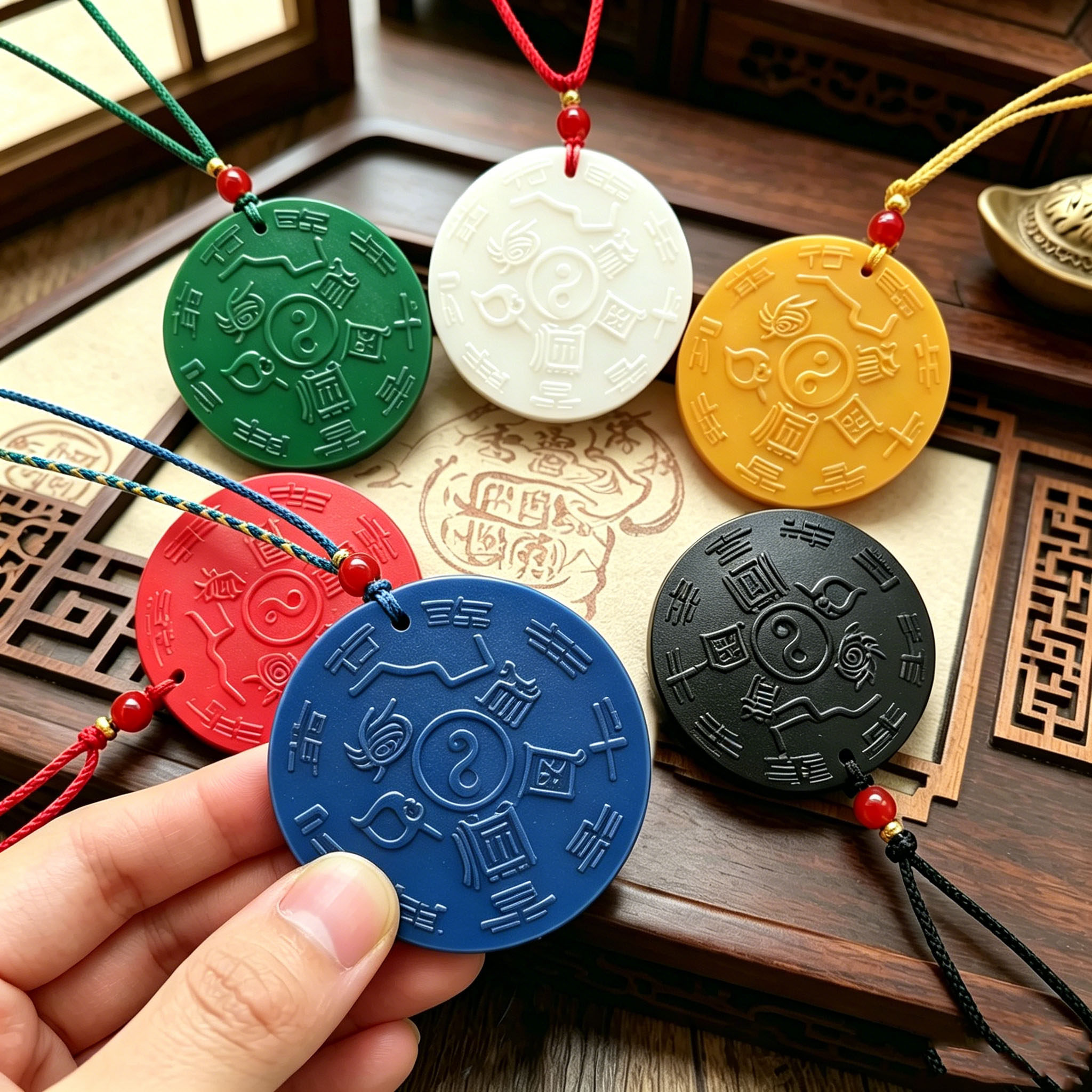 托玛琳五行能量牌补40分九龙道长吊坠五岳真形图补甲木壬水葵水