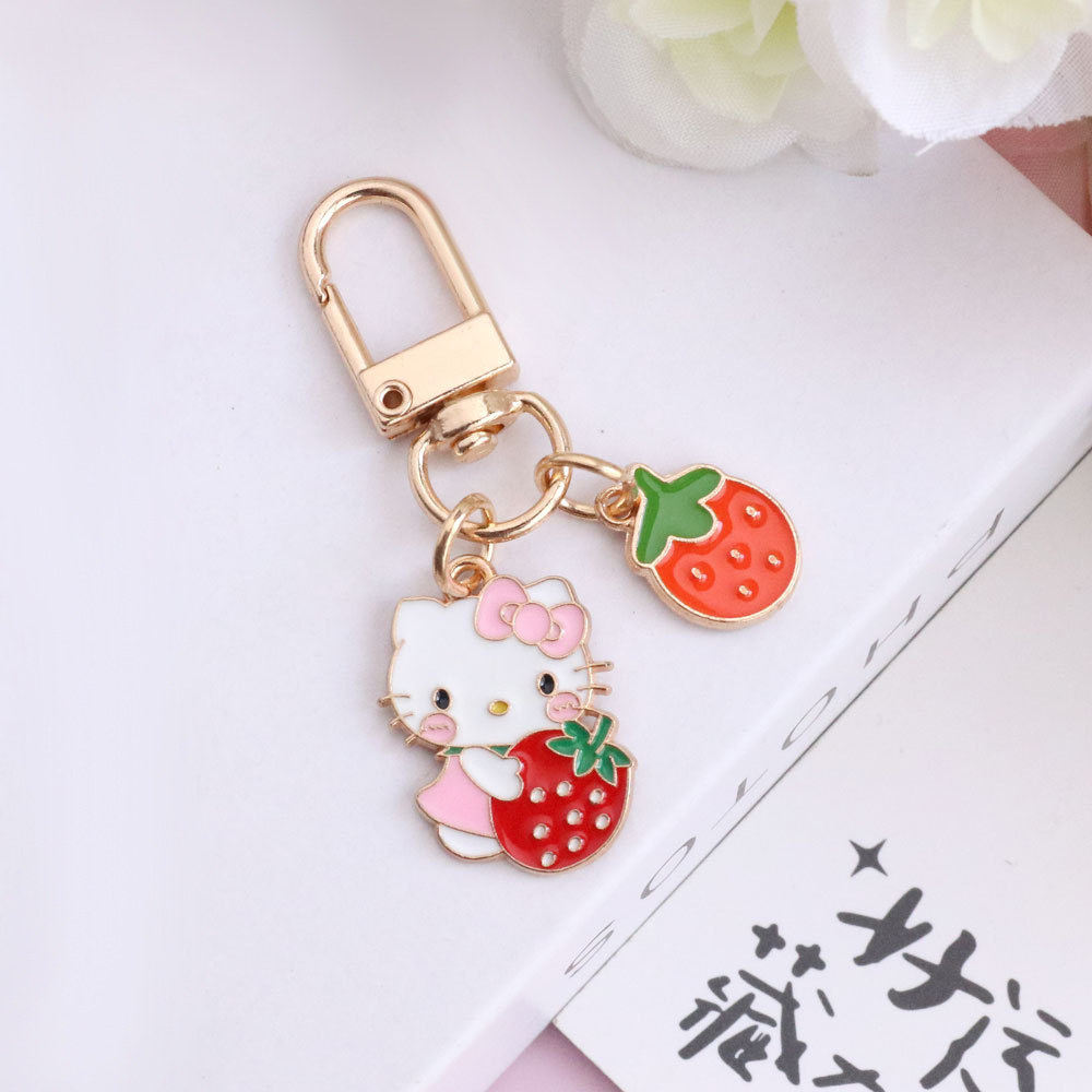 凯蒂猫kt猫卡通钥匙扣包包背包书包挂件钥匙圈u盘挂饰挂扣ins时尚