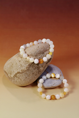 ERSHI尔时｜朝颜 原创设计白月光蝶贝金虎眼串珠手链手串情侣礼物