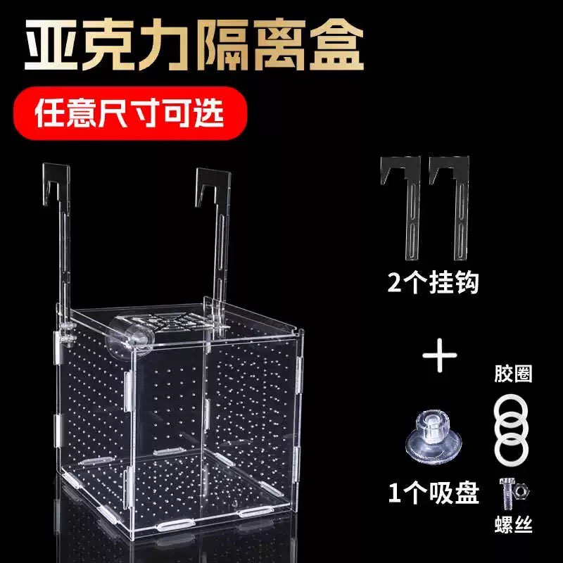 鱼缸隔离盒孔雀鱼繁殖盒热带幼鱼透明亚克力孵化盒乌龟小鱼苗产房