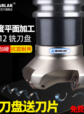 数控铣刀盘平面铣开粗SEKT1204刀片KM-45度面铣刀盘KM1250/63刀头