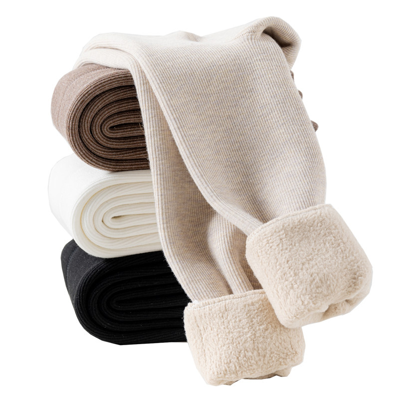 儿童打底裤加绒保暖裤加厚九分裤女童外穿长裤连裤袜舞蹈袜踩脚裤