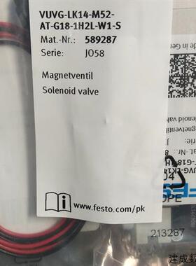 议价现货原装正品FESTO电磁阀VUVG-LK14-M52-AT-G18-1H2L-W1-S
